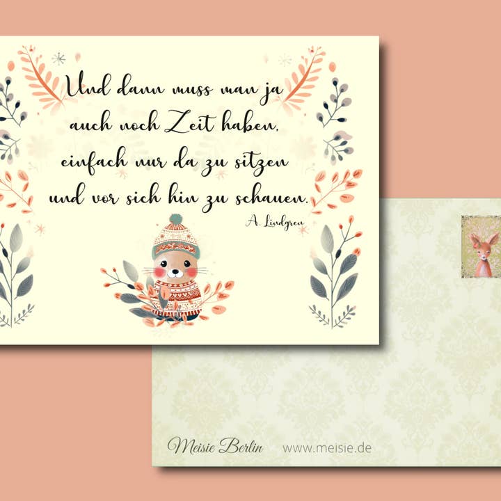 Postcard TIME OUT for wholesale by Meisie Berlin