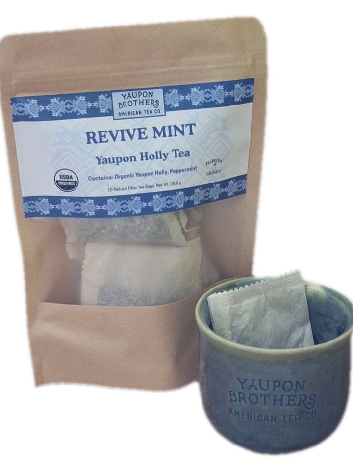 Yaupon Tea - Revive Mint - ZipPacket 16 for wholesale by Yaupon Brothers American Tea Co.