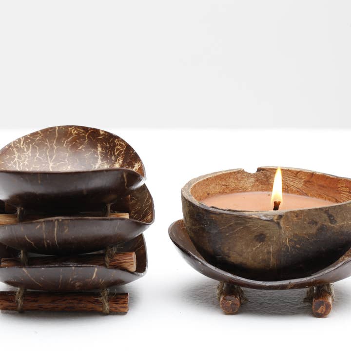Backyard Candles - Wholesale Candle Holder - Coconut Candle Tray