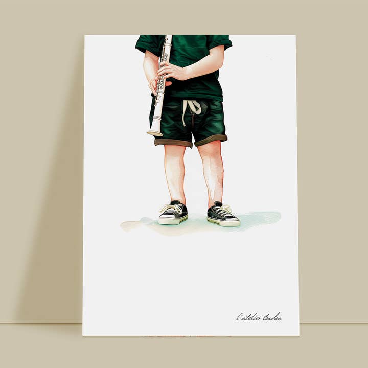 Flöten-Wanddekoration für Baby-/Kinderzimmer für Jungen — Thema Passion für den Großhandel von L'atelier Toudou