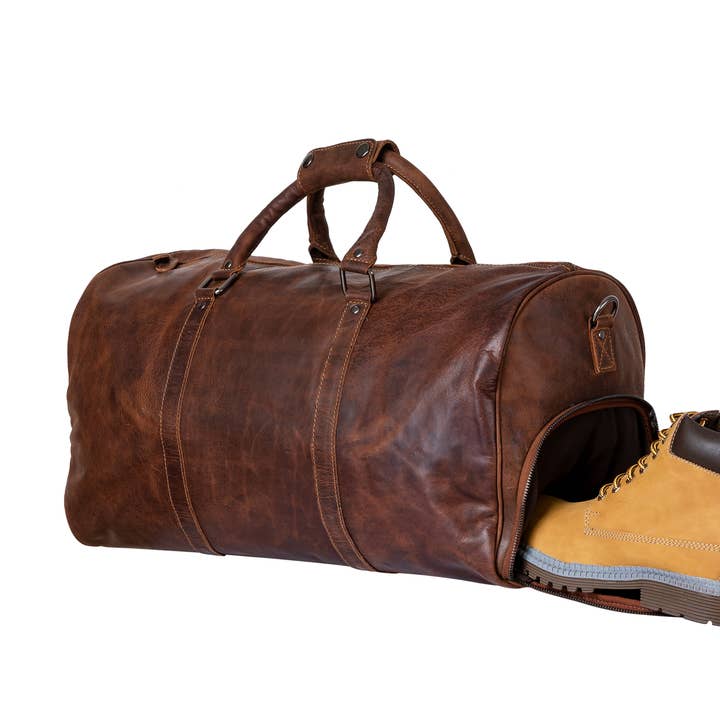 Sac de voyage en cuir Milan - Cuir robuste - Sandale pour la vente par Greenwood Leather