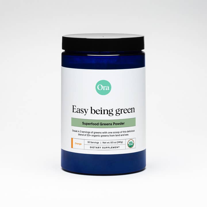 Ora Organic - Wholesale Protein/Superfood Powder - Easy Being Green - Greens Powder - Orange 30 serv2