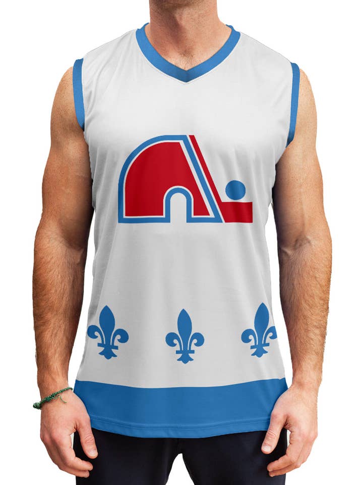 Quebec Nordiques Retro White Alternate Hockey Tank*PREORDER-ETA 7/21* for wholesale by Bench Clearers