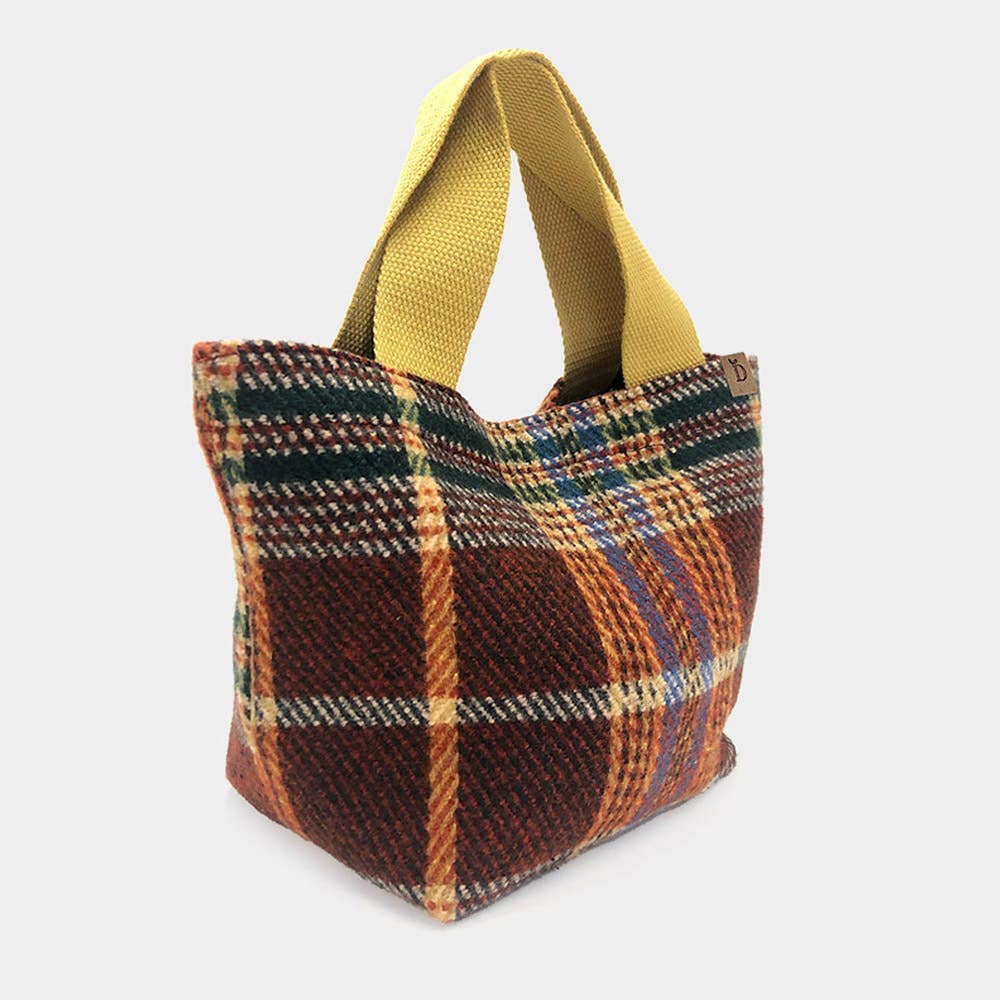 Sensibling Corp. - Wholesale Tote Bag - Women's - Plaid Check Patterned Tote Bag
5