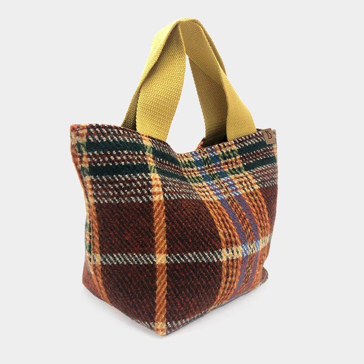 Sensibling Corp. - Wholesale Tote Bag - Women's - Plaid Check Patterned Tote Bag
5