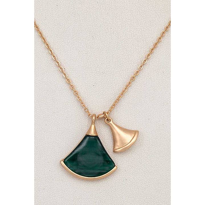 anbfashion – wholesale Smycken – DUBBEL PÄRLA HÄNGSMYCKE HALSBAND SET 917