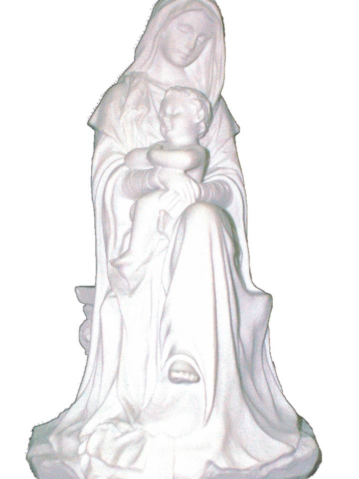 Statue de la Vierge à l'Enfant en blanc 6 pouces pour la vente par Goldscheider of Vienna