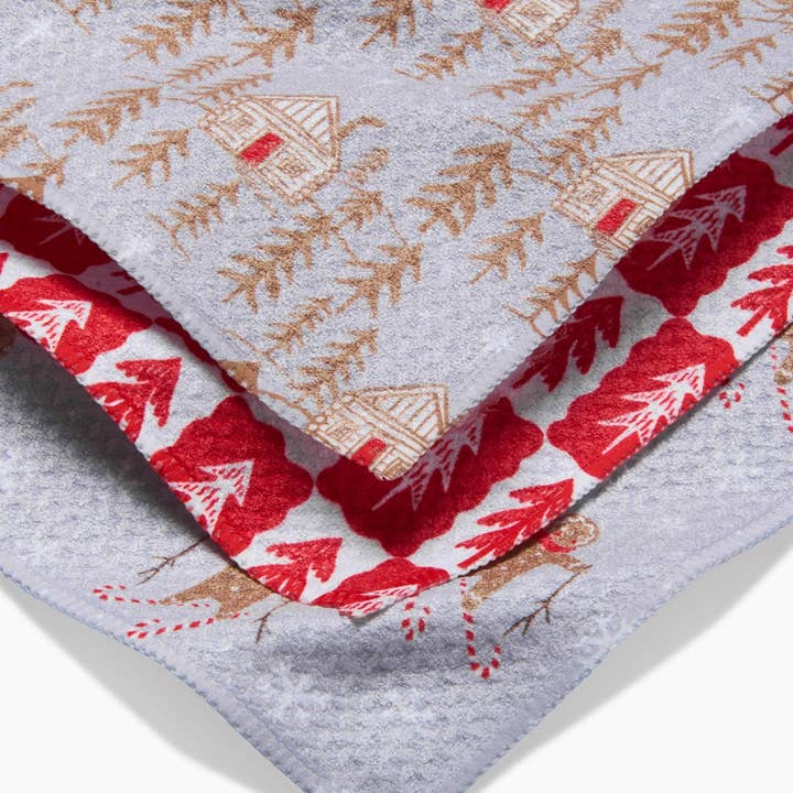 Geometry - Wholesale Dishcloth - Gingerbread Homestead Dishcloth Set