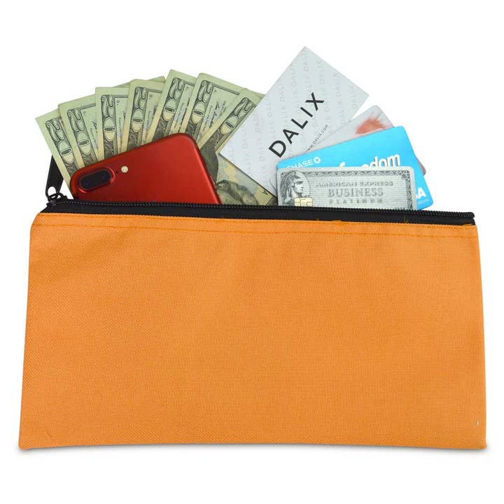 Dalix - Wholesale Pouch - Women's - DALIX Zipper Bank Deposit Money Bags Cash Coin Pouch 6 Pack32
