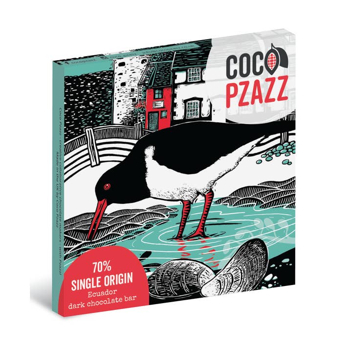 Coco Pzazz – wholesale Chocolate bar – VEGAN Fox & Boo 70% Single Origin Dark Chocolate 80g