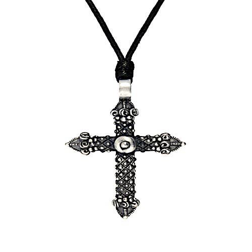 Myth & Magik - Silver Jewellery Cavern Wholesale - Wholesale Pendant/Charm Necklace - Hallowed Cross Pewter Necklace – Adjustable Gothic (USA-DDP)3