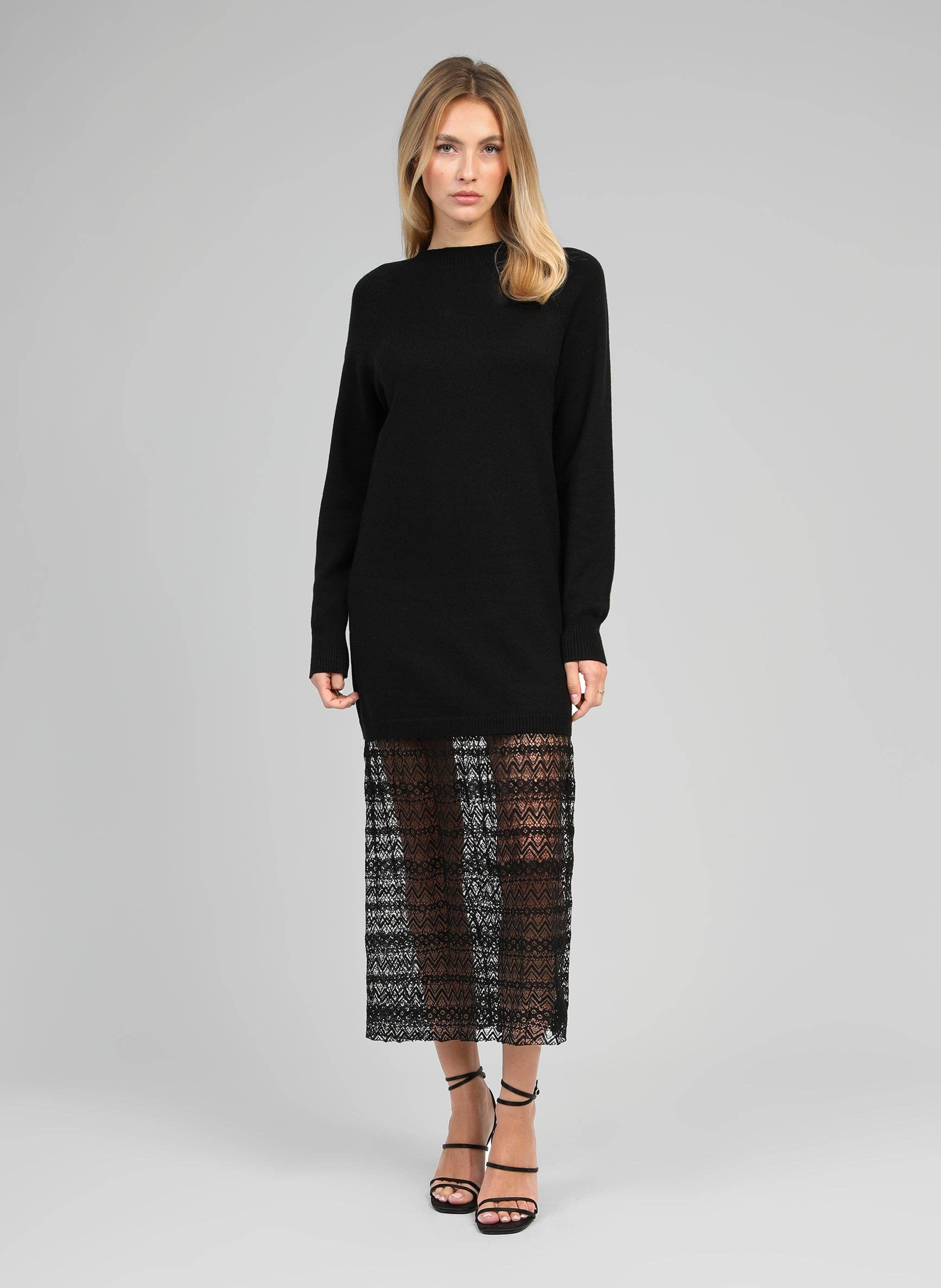 An'ge – Großhandel Kleid – Damen – NAKINI LANGES KLEID schwarz1