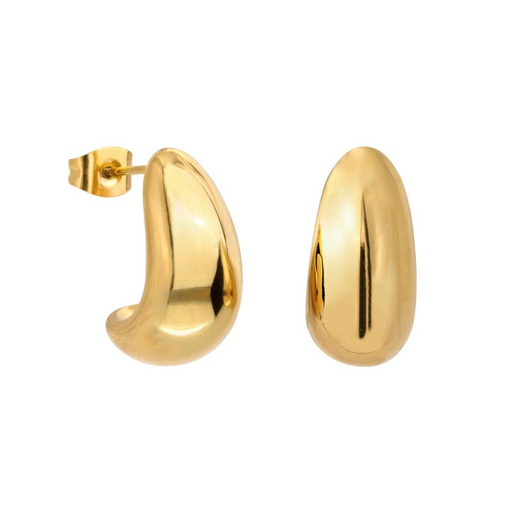 Huggie Studs Gold for wholesale by Schmuckkollektiv GmbH