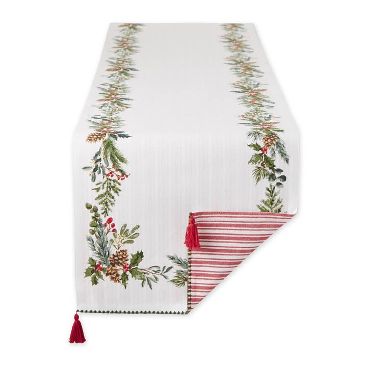 Design Imports - Wholesale Table Runner - Boughs Of Holly Embellished Table Runner3