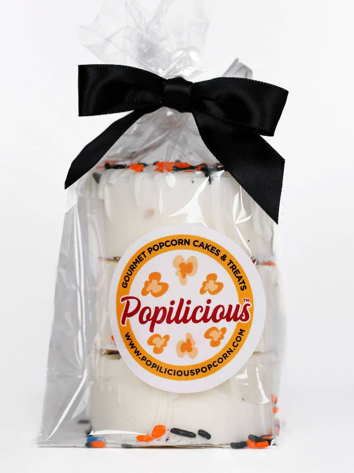 White Chocolate Dipped Halloween Oreos for wholesale by Popilicious Popcorn