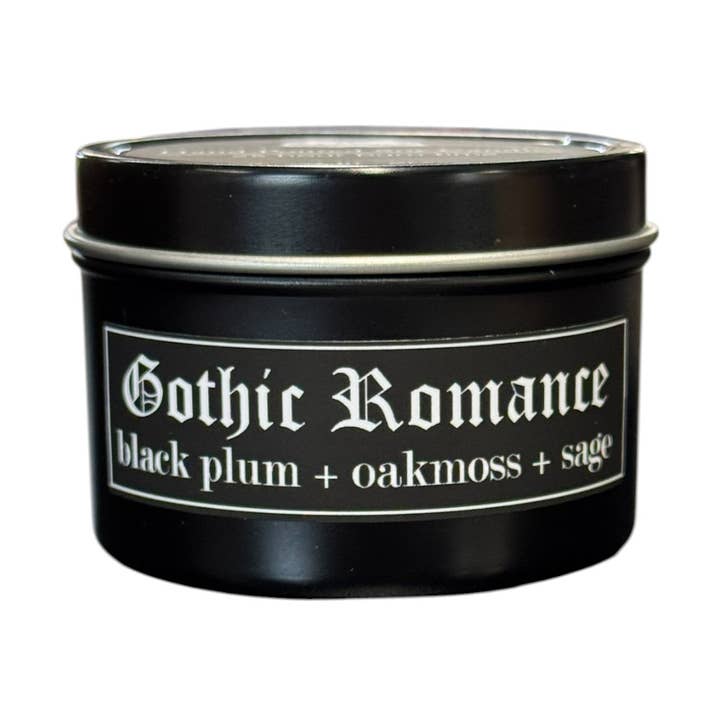 Gothic Romance 4oz Candle Black Plum + Oakmoss + Sage for wholesale by Fly Paper Products