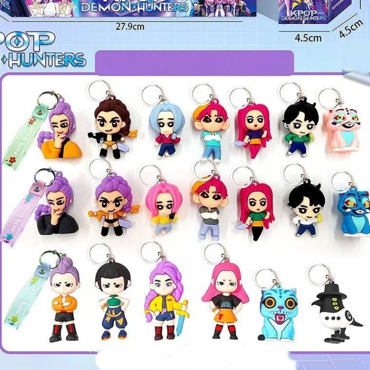 Auraquise - Wholesale Keychain - Kids - KPOP Demon Hunter Girl Group Advent Calendar 24pcs Blind Box Silicone Keychain Set5