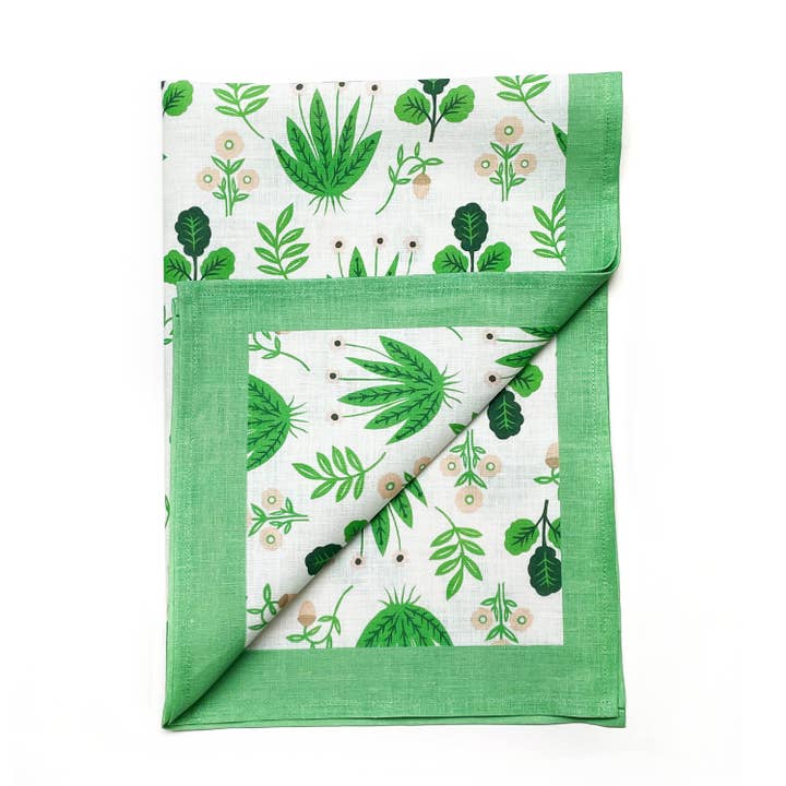 Grünes Hortus Geschirrtuch für den Großhandel von Kiran Ravilious