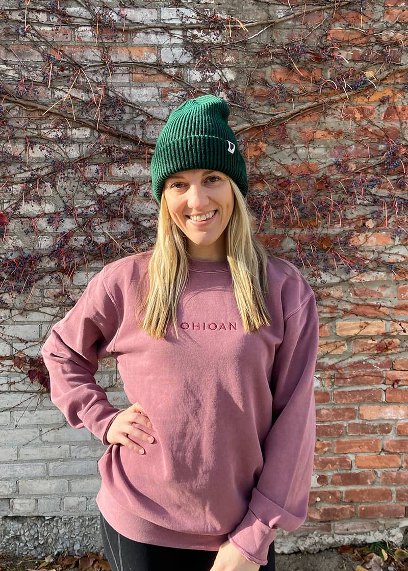 Jupmode - Wholesale Sweatshirt - Unisex - Ohioan Ohio State Pride Embroidered Sweatshirt (Maroon)2