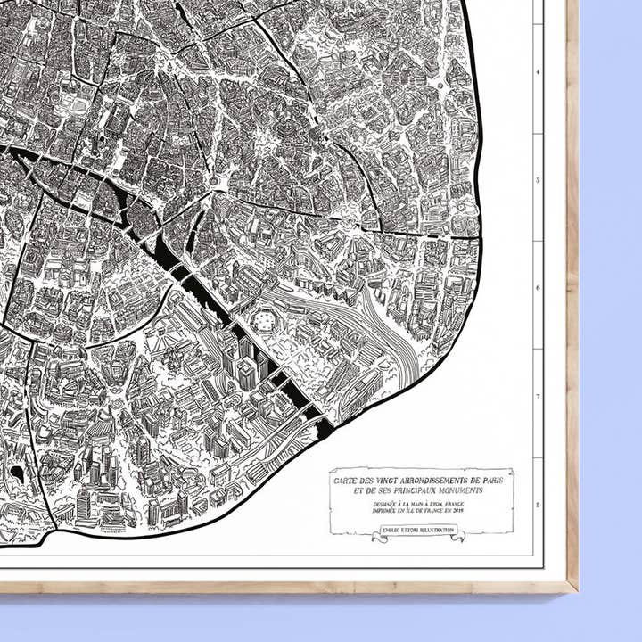 EMILIE ETTORI ILLUSTRATION - Wholesale Art Print - Paris Map Poster3