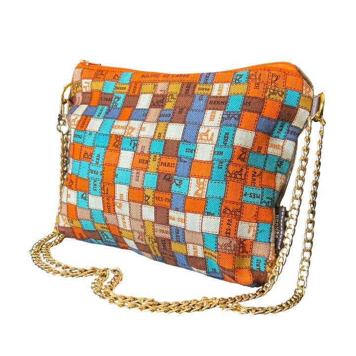 Bolso bandolera de cachemir y seda Hermes Bolduc au Carré para venta al por mayor de Vintage Luxe Up