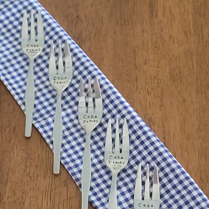 "Cake Time" Quote Cutlery (Fork), vintage stamped cutlery and other Purchase Wholesale 12 inch cake boxes. Free Returns & Net 60 Terms on Faire trending on Faire.