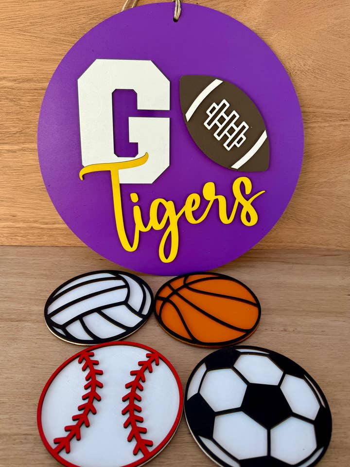 Interchangeable Game Day Sports Sign - School Spirit CUSTOM for wholesale by BMR Designs