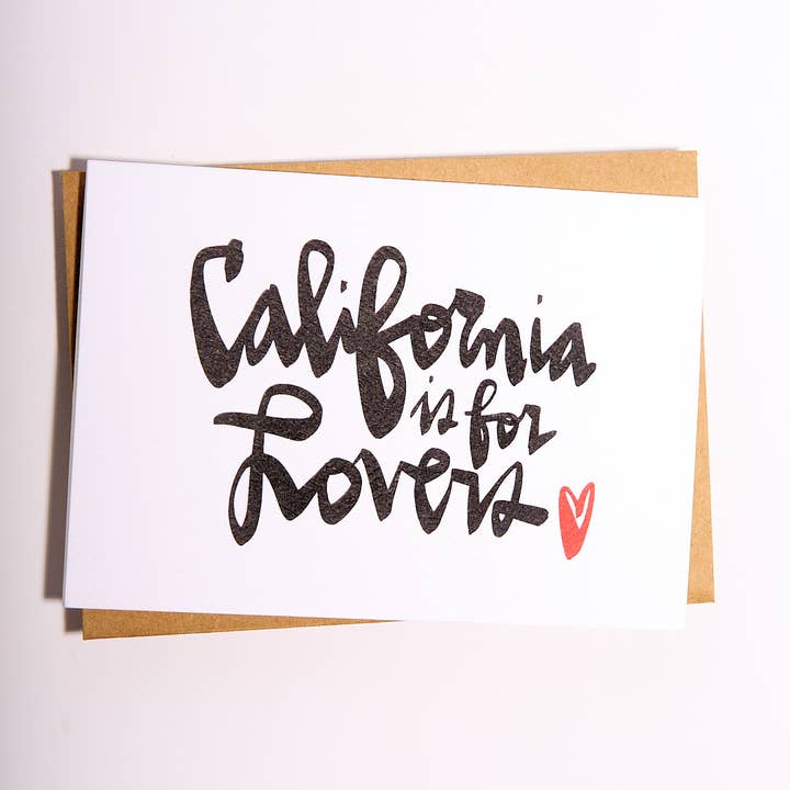 California Is For Lovers Card for wholesale by DoodleGirl Designs