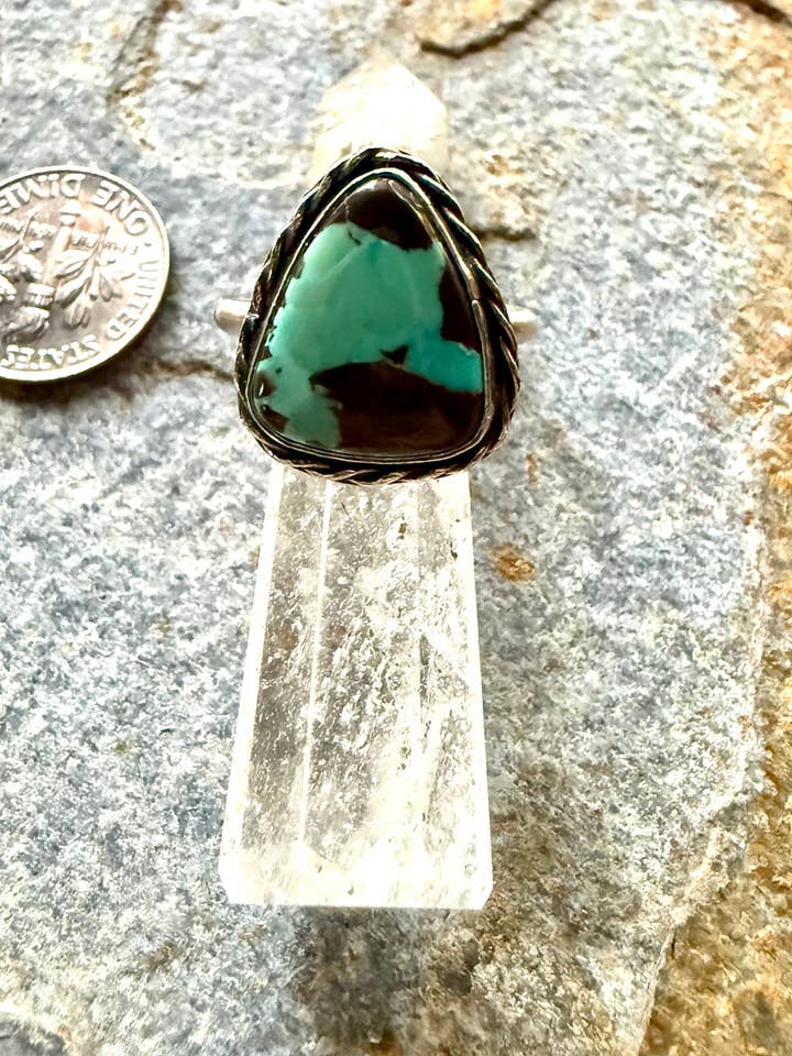 Carico Lake Turquoise Sterling Silver Ring for wholesale by Wild Mountain Soul Designs