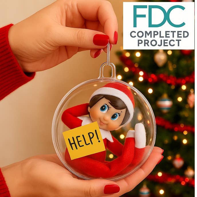 Factory Direct Craft - Wholesale Ornament Set - 110mm Clear Acrylic Fillable Ball Ornament for Gift Cards 2