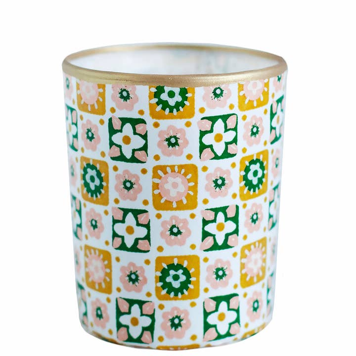 Värmeljushållare, Gyllene mosaik för wholesale av LILI'S LOFT