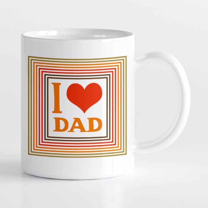 I Heart Dad Ceramic Coffee Mug for wholesale by Rock Scissor Paper