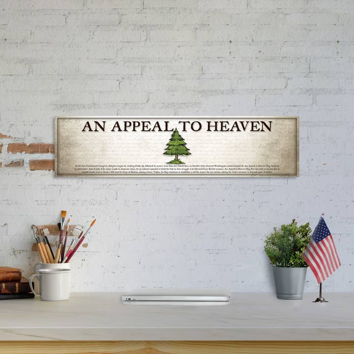 Eine "An Appeal To Heaven"-Flagge - Ungerahmt 6" x 24" für den Großhandel von History America