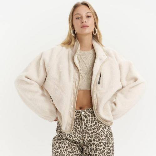 Plush Teddy Jacket with Modern Details for wholesale by AstraWander