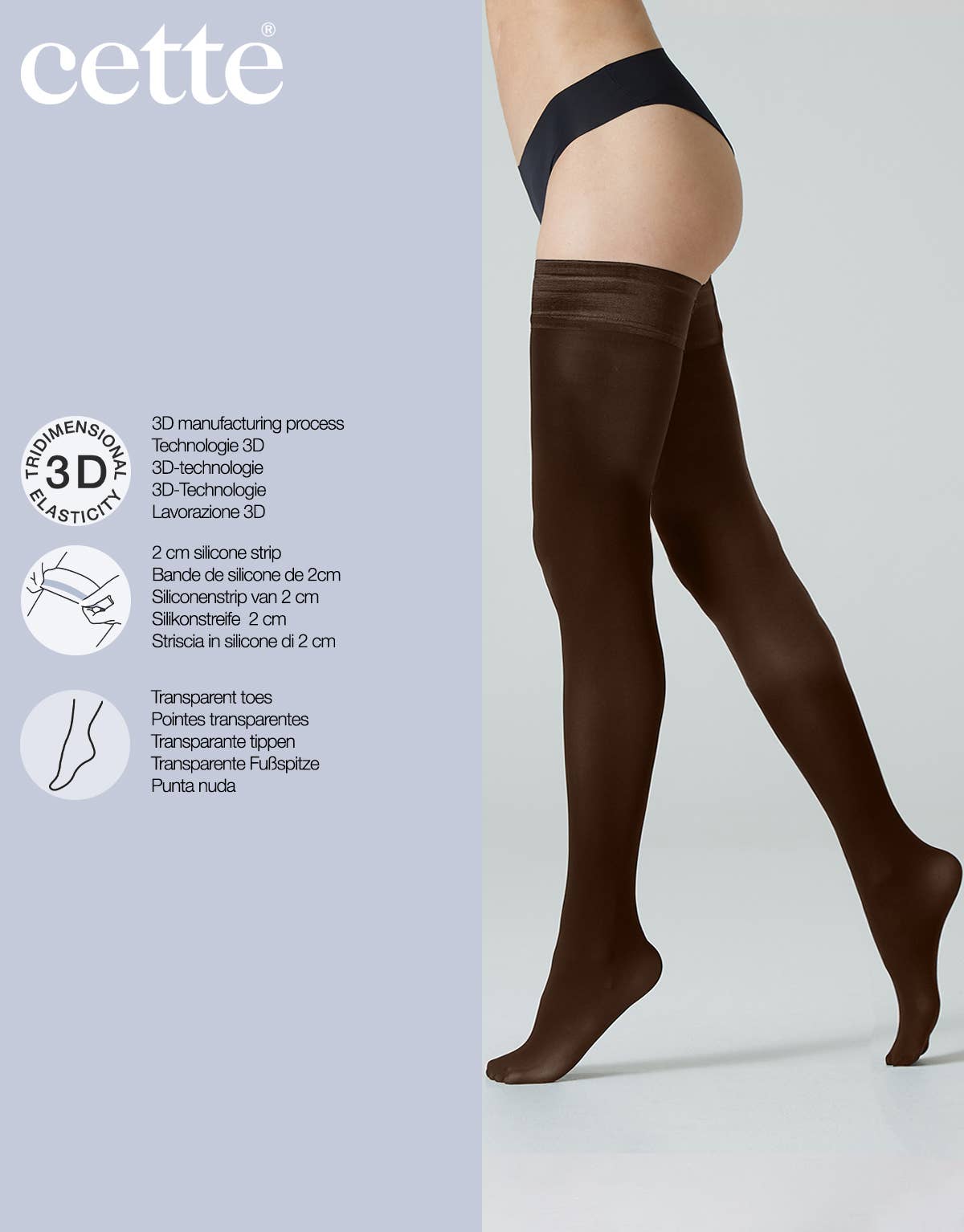 Cette - Wholesale Stockings - Women's - Opaque Hold Ups, Sizes up to 4XL, Stockings, Stay Up Tights1