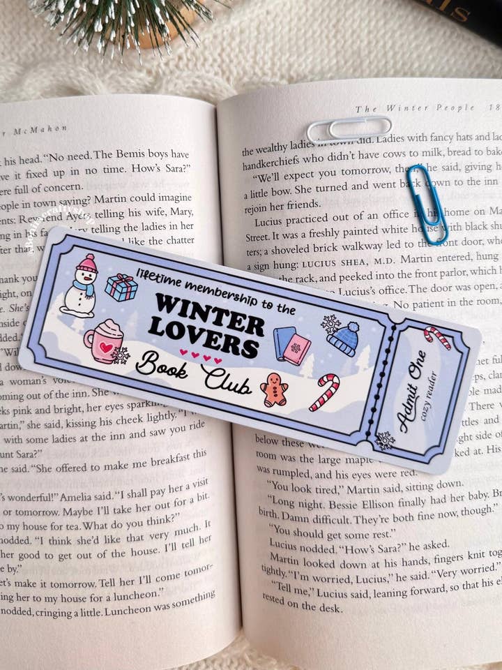 Winter Lovers Double-Sided Reading Bookmark for wholesale by Bonita Crafty Shop