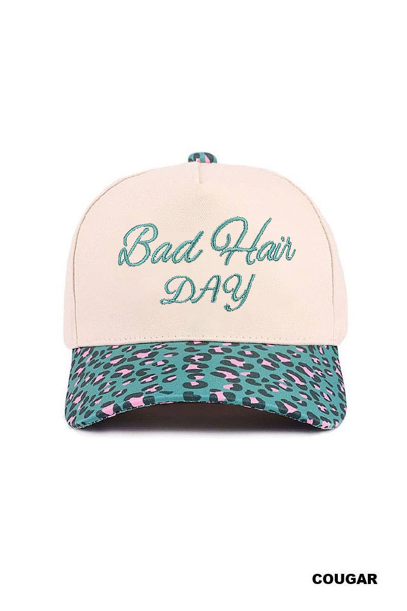 42POPS - Wholesale Baseball Cap - Women's - ..._ 0814 Bad Hair Day Two Tone Canvas Cotton Cap SI-286068