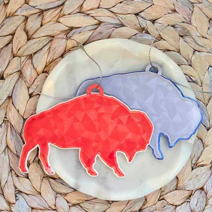 Icy Bison Christmas Ornament for wholesale by ModoWorks