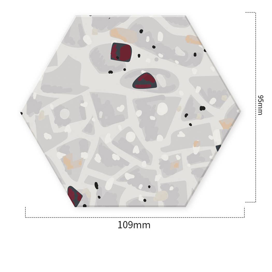 Ailly's garden – wholesale Coasters – Hexagon Diatomite Coaster Fast Absorption Non Slip1