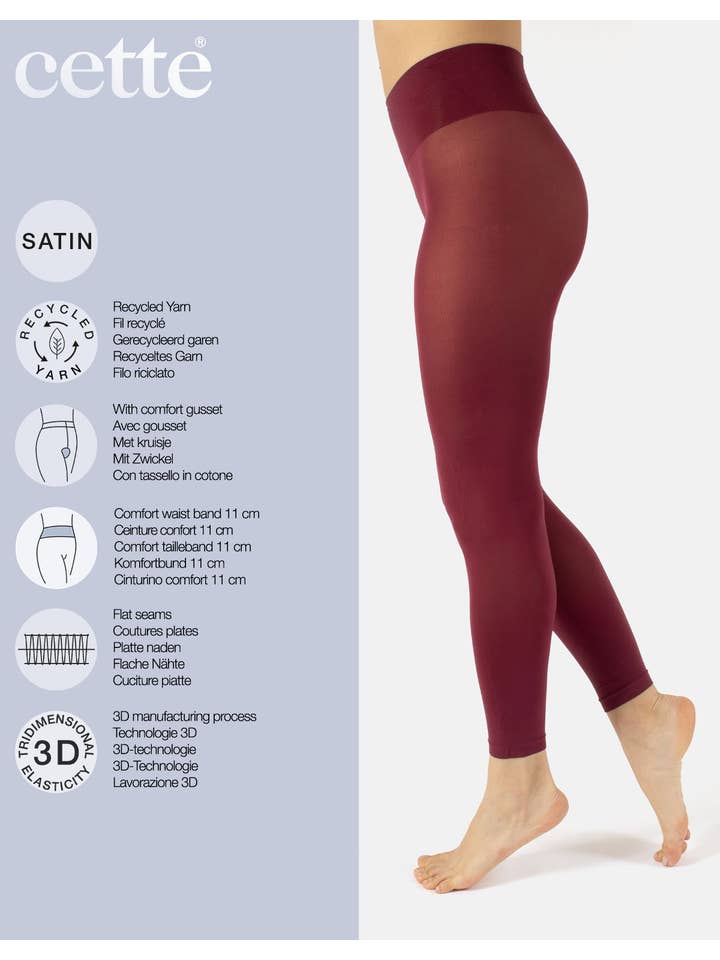 Cette - Wholesale Tights - Women's - Opaque Footless Tights, Leggings, Up to 4XL, Eco-friendly