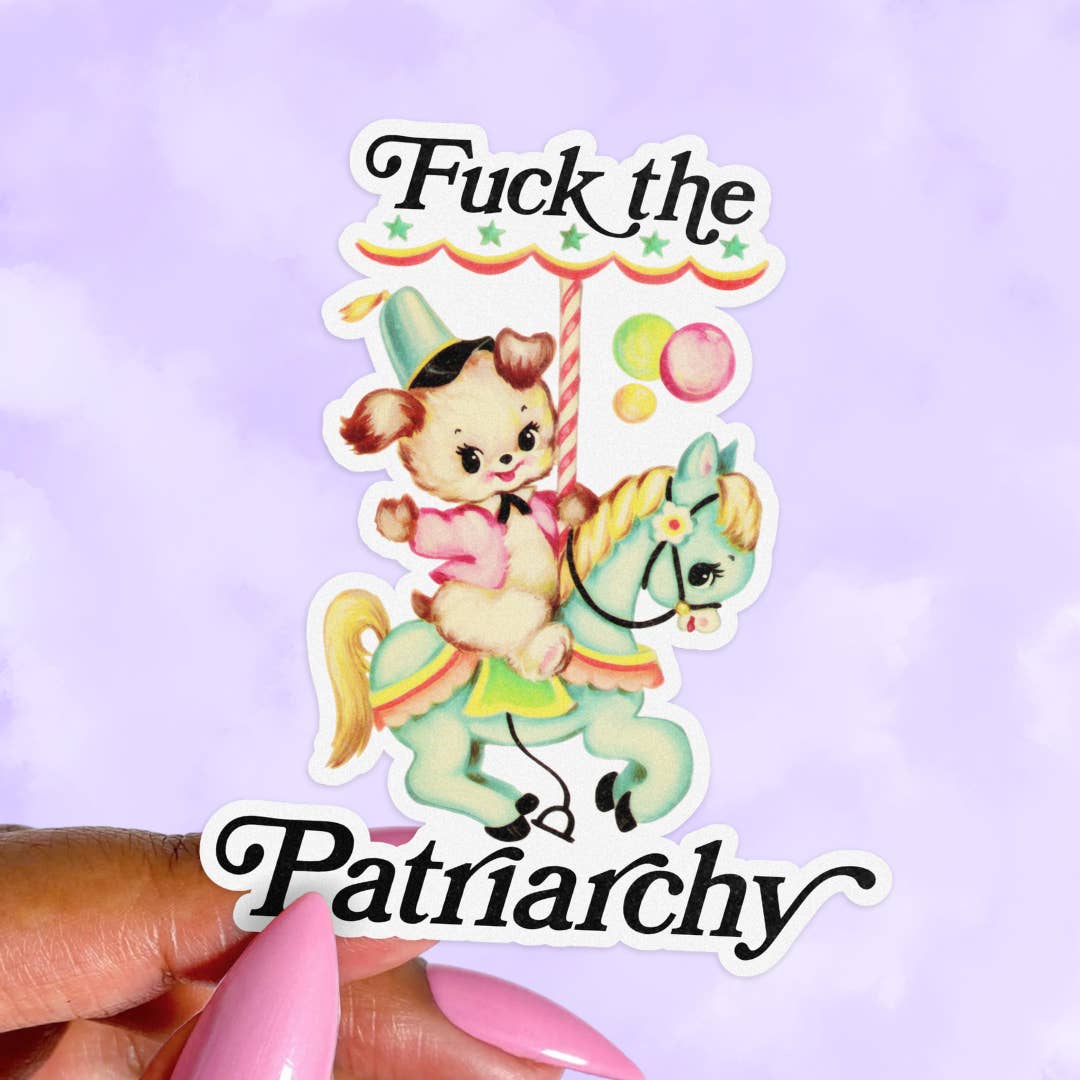 Pretty Toxic Stickers - Vente Autocollant - Autocollant kitsch rétro, Fuck the Patriarchy, Funny Feminist