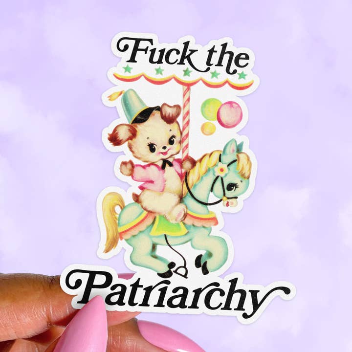 Pretty Toxic Stickers - Vente Autocollant - Autocollant kitsch rétro, Fuck the Patriarchy, Funny Feminist0
