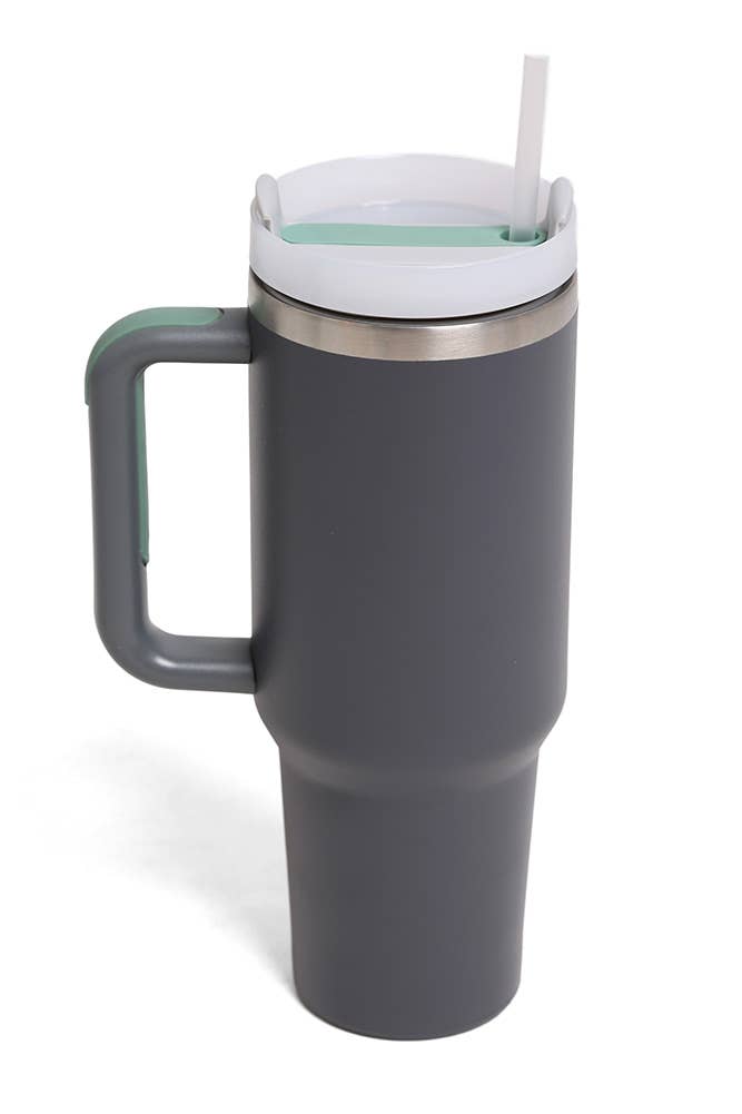 Hana - Venta al por mayor Vaso termo - Vaso con mango de 40 oz de color liso16