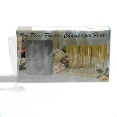 Party Expo, LLC - Wholesale Champagne Flute - Clear 1 Piece Champ Flutes 10 ct. Box