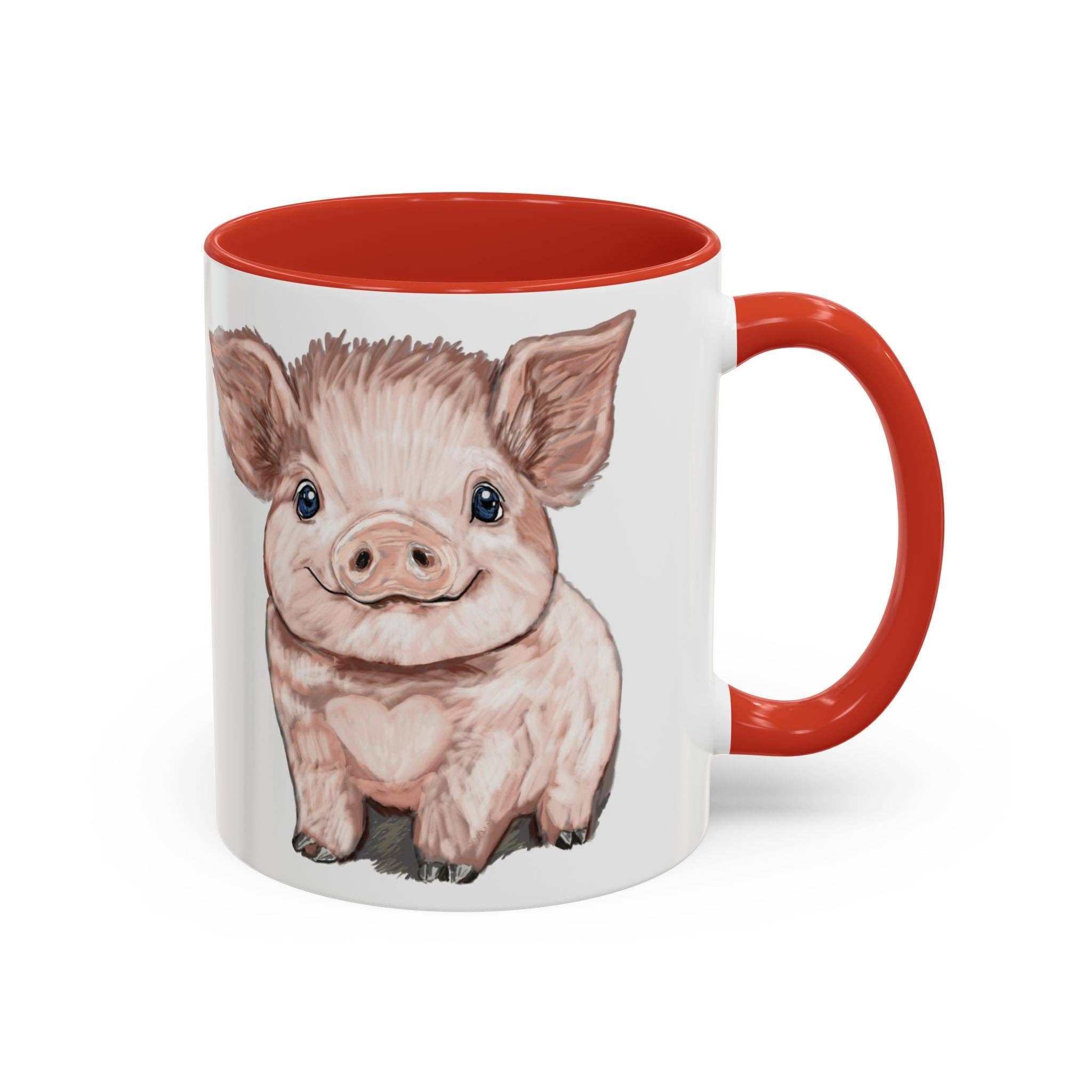 Blue Cava - Wholesale Coffee Mug - Adorable Piglet Two Tone Ceramic Mug - 11 oz & 15 oz3