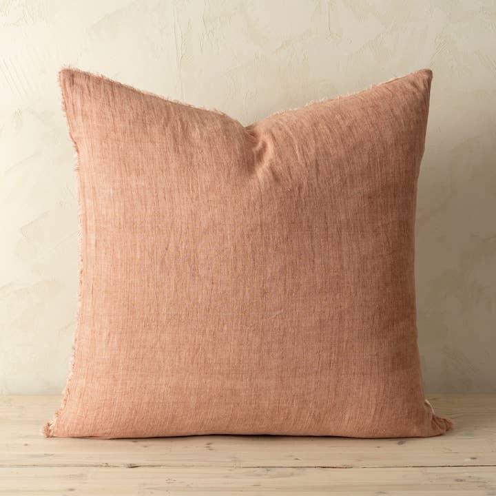 24x24 Lina Linnen kussen Redwood voor wholesale door INDABA HOME