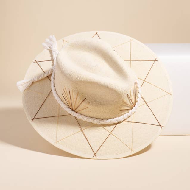 Hand-Stitched Fine Palm Hat - Black for wholesale by COCOMAR