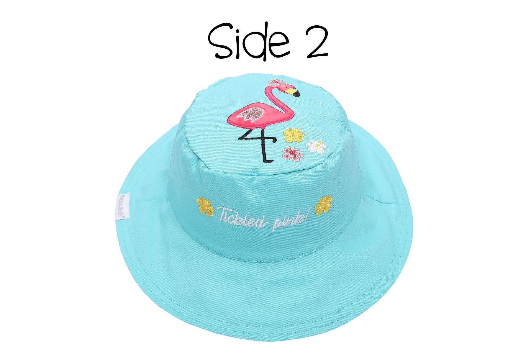 FlapJackKids - Wholesale Sun Hat - Kids - Kids UPF50+ Sun Hat  - Flamingo/Pineapple1
