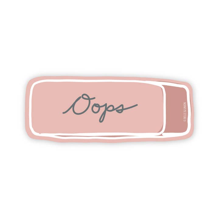 Belle & Union - Wholesale Sticker - Oops Pink Eraser Sticker2