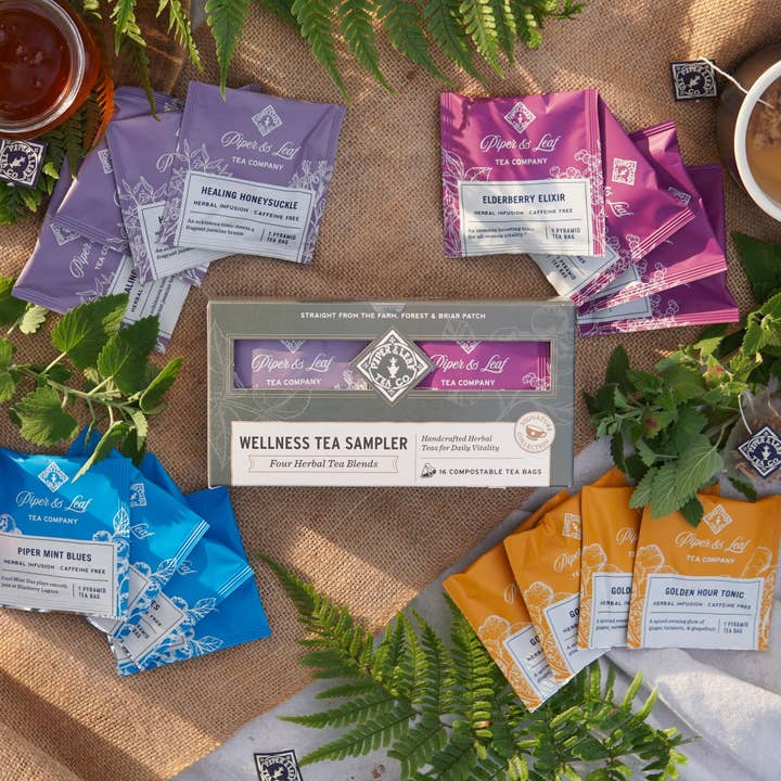 Wellness Blends Variety Box for wholesale by Piper & Leaf Artisan Tea Co